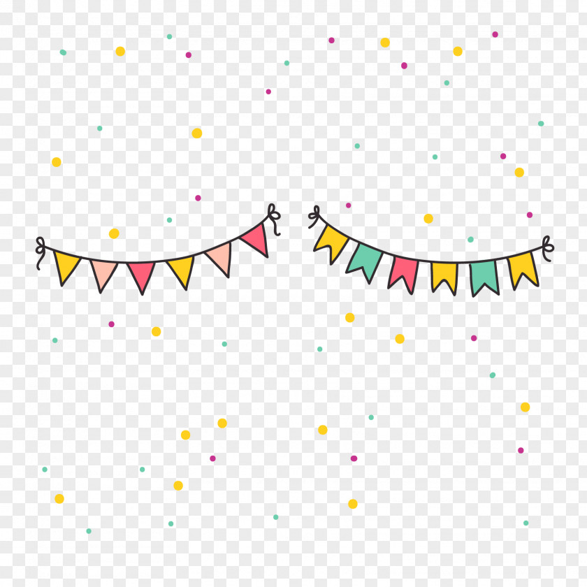 Party Bunting Birthday Cake PNG