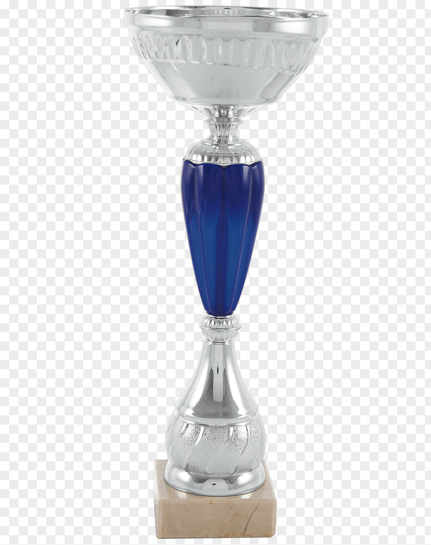Barcelona Illustration Cobalt Blue Glass Trophy Tableware PNG