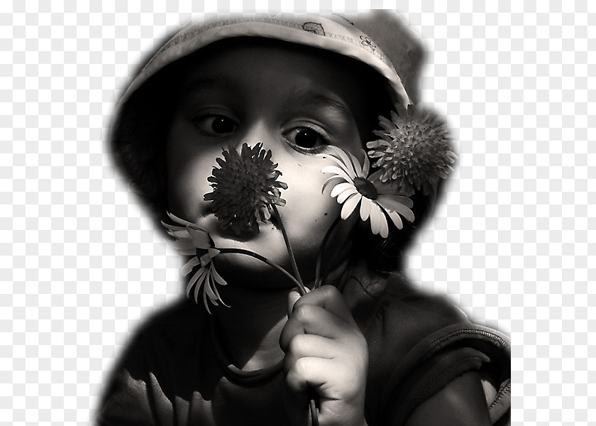 Painting Black And White Child PNG