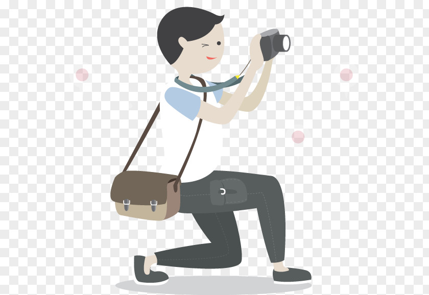 Take Your Camera Vector Character Photographer PNG