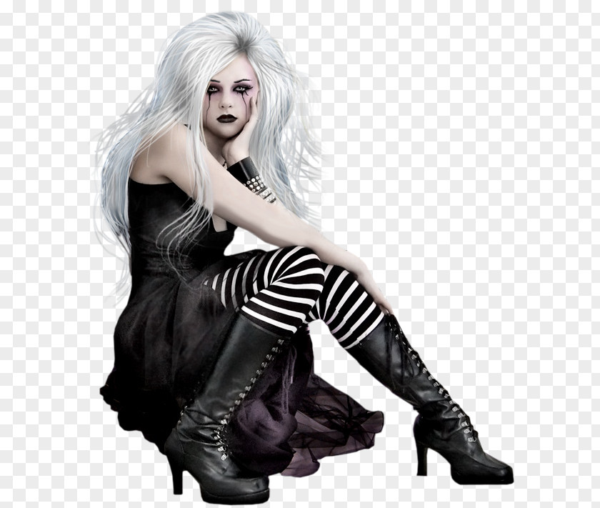 Woman Gothic Fashion Art Beauty Goth Subculture PNG