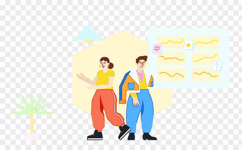 Character Joint Cartoon Yellow Happiness PNG