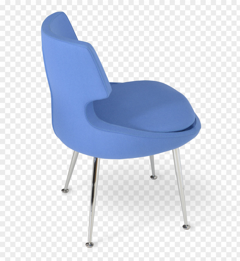 Dining Chair Plastic Cobalt Blue Comfort Armrest PNG