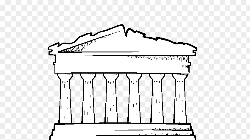 Parthenon Drawing Monument Coloring Book Building PNG