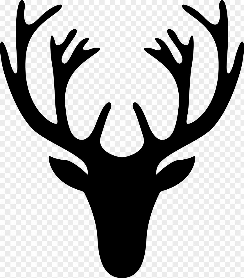 Antler White-tailed Deer Moose Silhouette Clip Art PNG