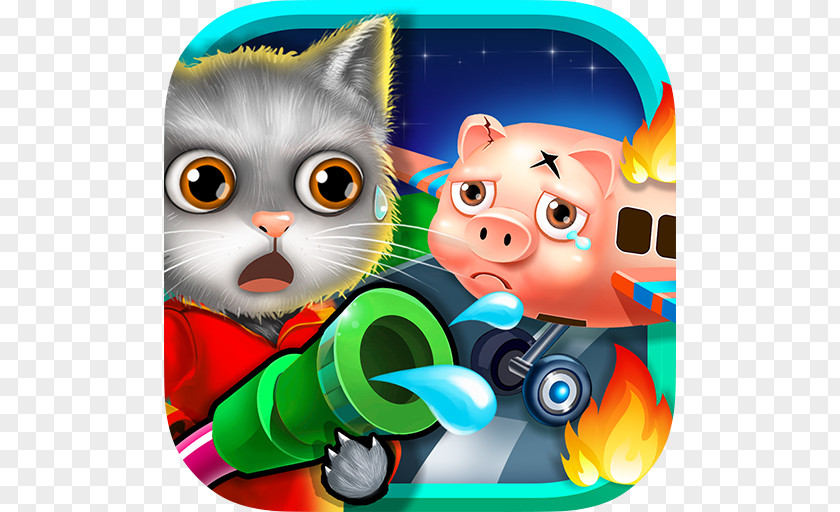Cat Animal Rescue! Airplane Flight Baby Fireman! Kids Hero Rescue Whiskers Android PNG