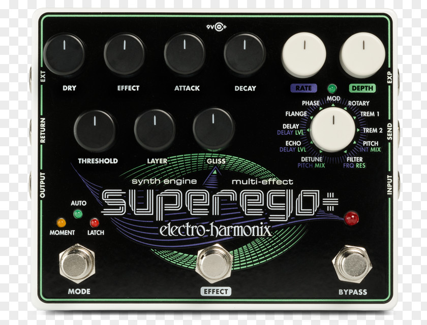 Electric Guitar Effects Processors & Pedals Electro-Harmonix Superego Synth Engine Sound Synthesizers Distortion PNG