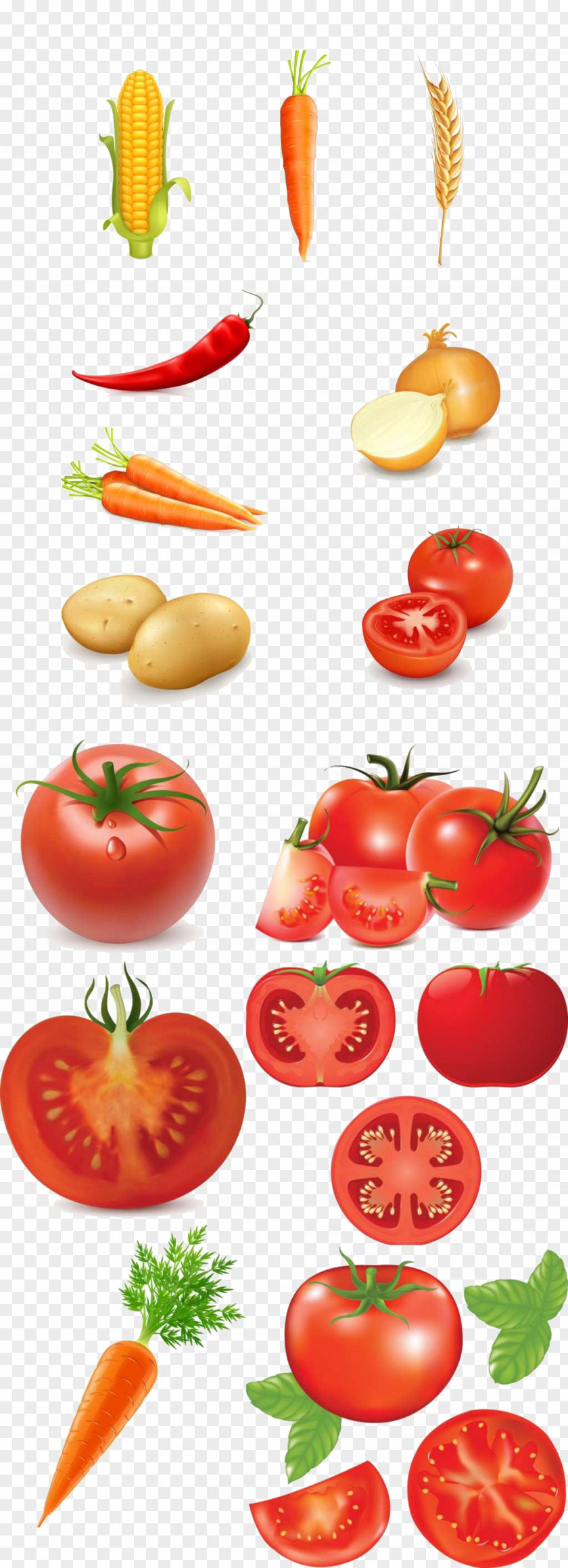 Vegetables Of All Kinds Elements Cherry Tomato Stir-fried And Scrambled Eggs Vegetable Food PNG