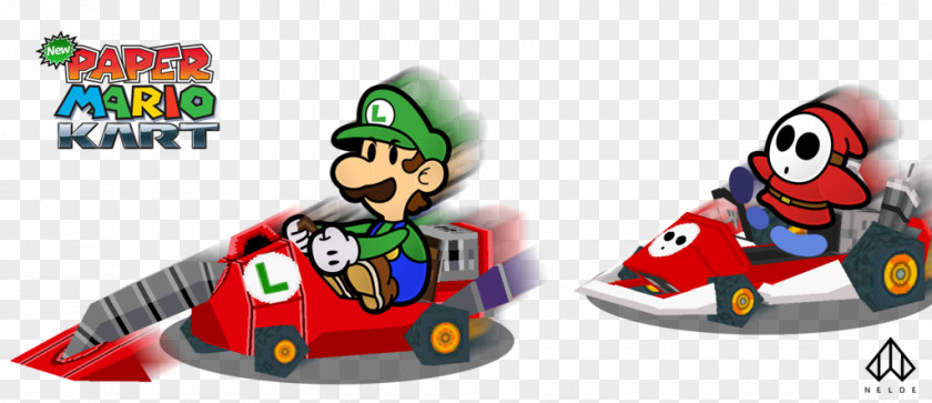 Luigi Mario Kart 7 Super Bros. Paper PNG
