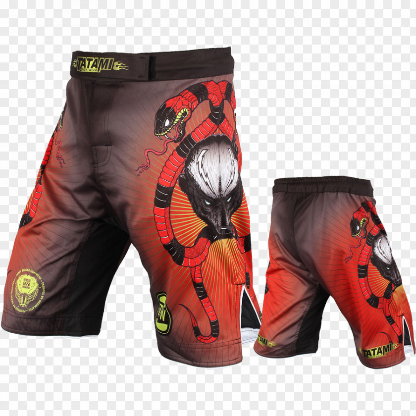 Boxing Honey Badger Trunks Rash Guard Grappling PNG