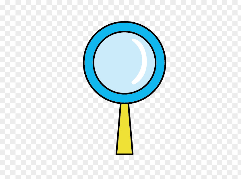 Cartoon Blue Magnifying Glass PNG