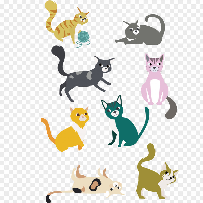 Dynamic Form Of Various Cat Kitten Clip Art PNG