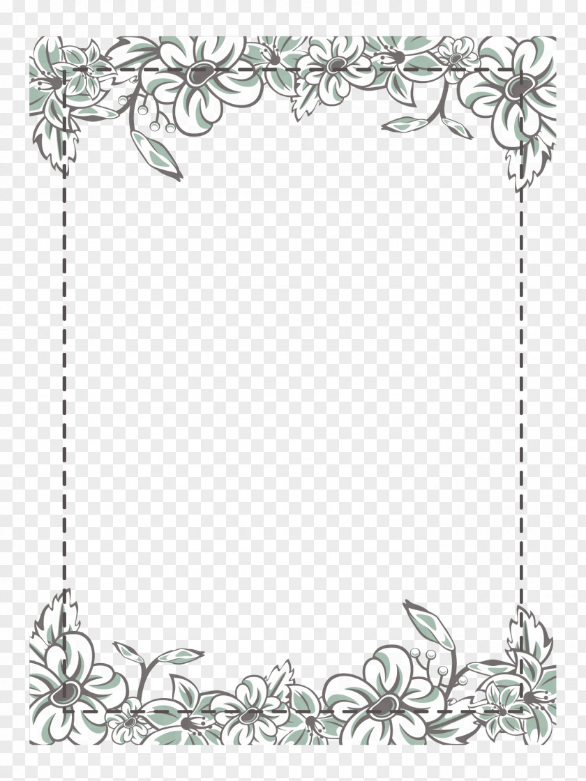 White Flower Frame Icon PNG