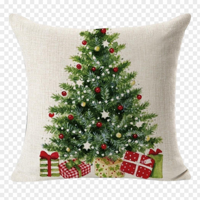 Christmas Cover Tree Throw Pillows PNG