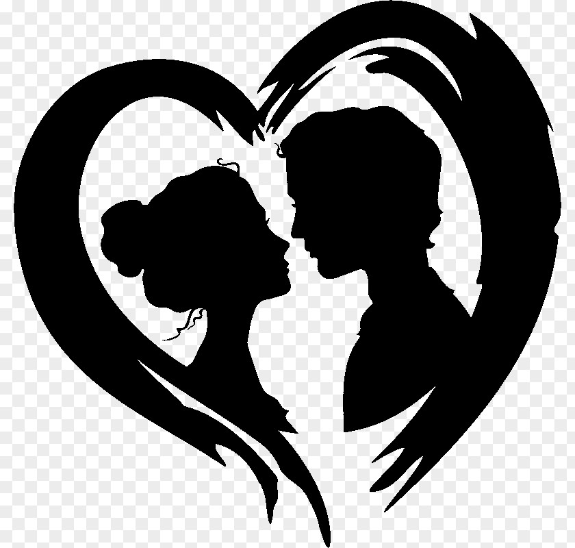 Couple Figure Silhouette Black White Character Clip Art PNG