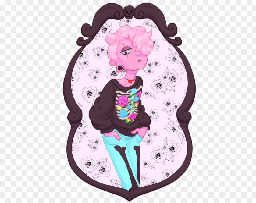 Pastel Goth Princess Bubblegum Marceline The Vampire Queen Gemstone Fan Art PNG