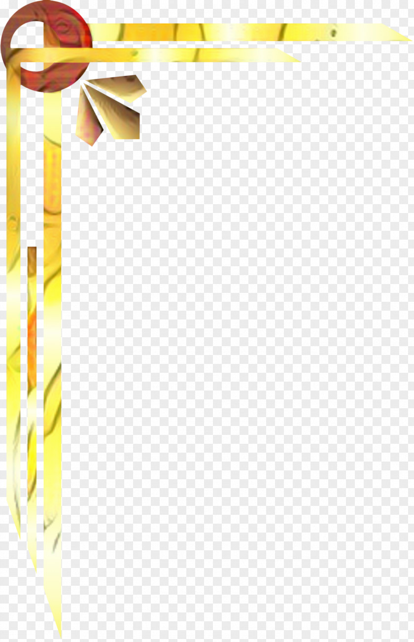 Yellow Drawing Decorative Borders PNG