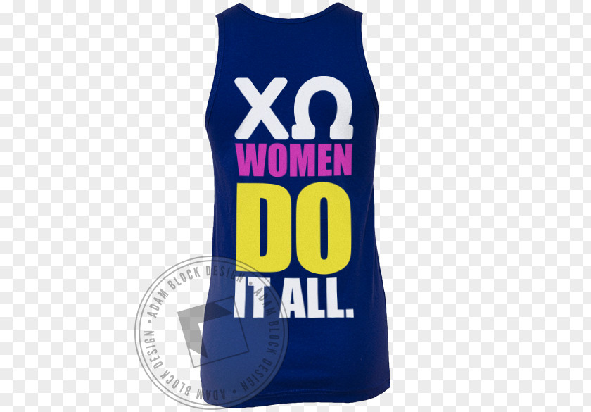 Chi Omega Gilets T-shirt Sleeveless Shirt PNG