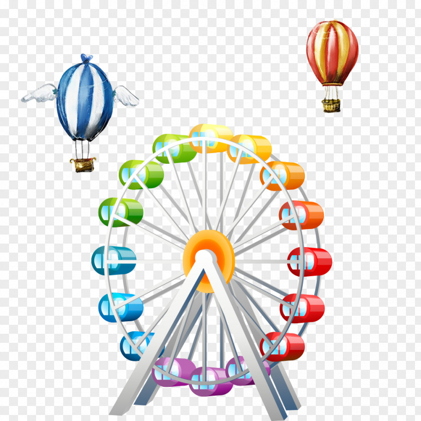 Ferries Wheel Vector Graphics Clip Art Amusement Park Illustration Ferris PNG