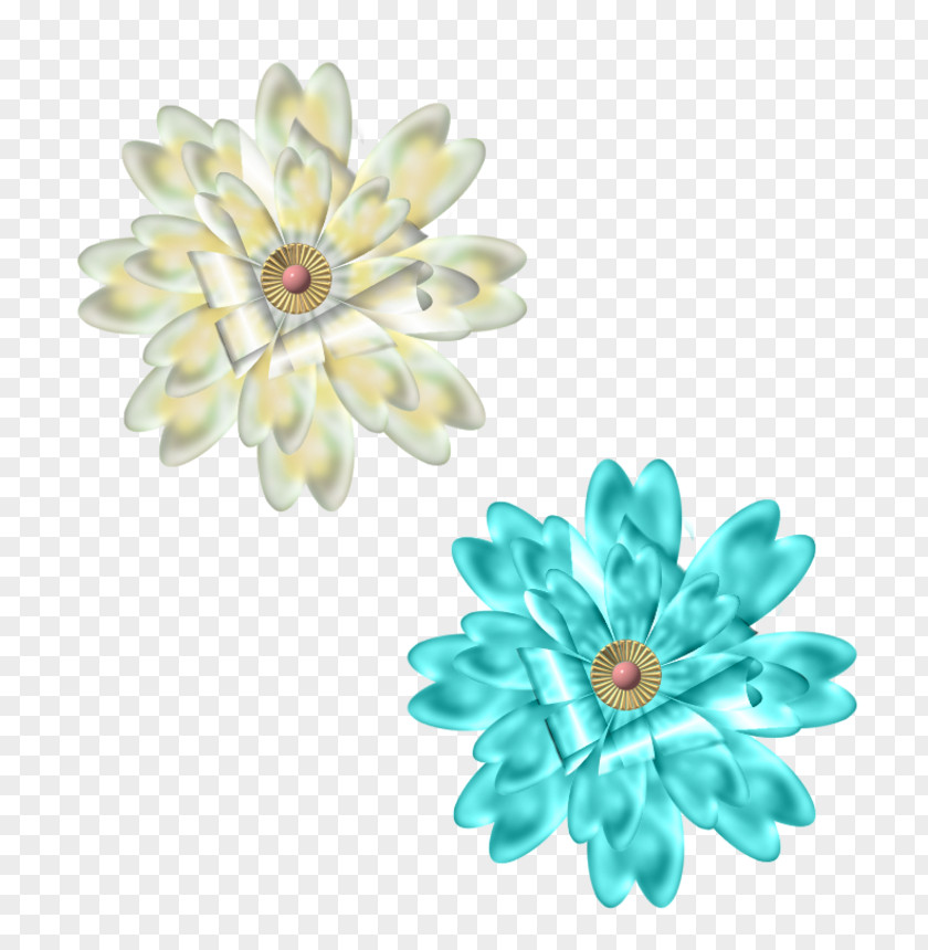 Flower Turquoise Color PNG