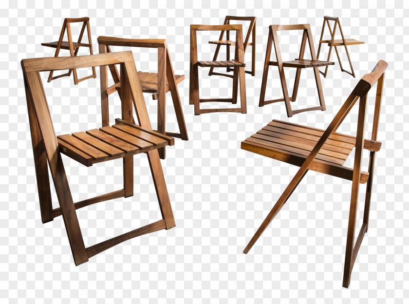 Wood Folding Chair Furniture Armrest PNG