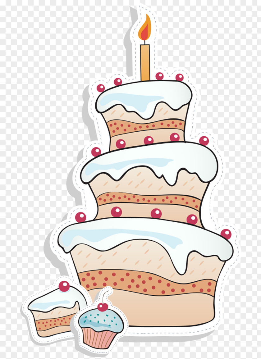 Cartoon Birthday Cake Stock Image PNG