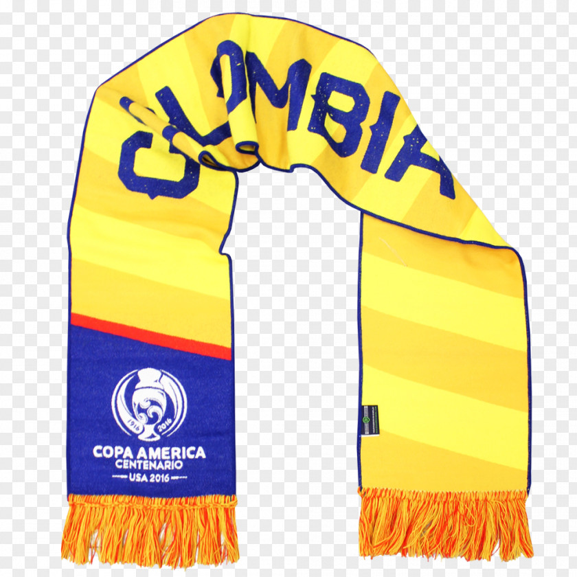 Football Copa América Centenario Colombia National Team Scarf PNG