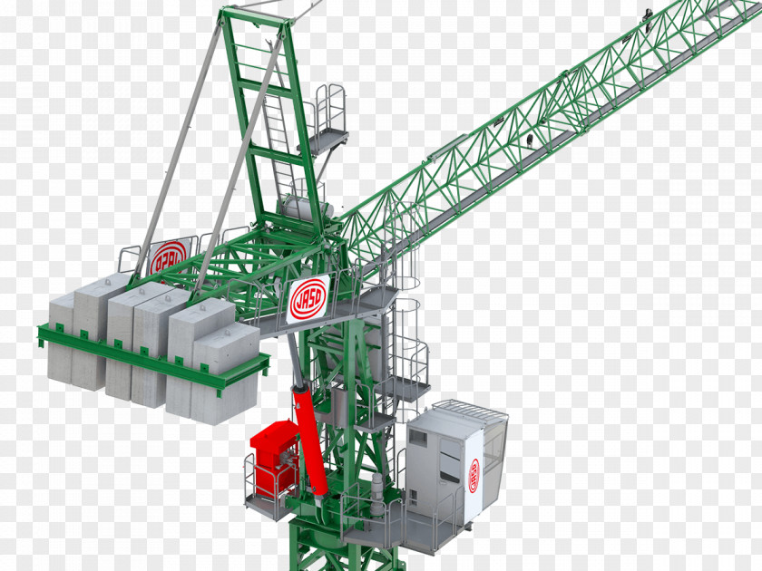 Tower Crane Level Luffing Cần Trục Tháp Machine Hydraulics PNG