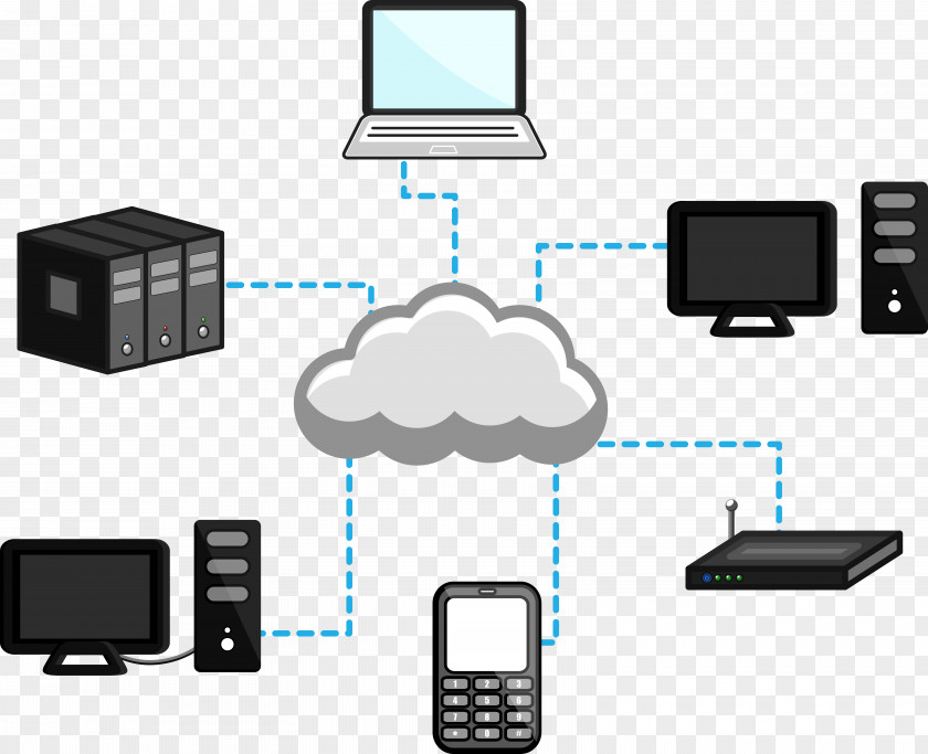 Aircloud Background Computer Network Internet Of Things Clip Art PNG