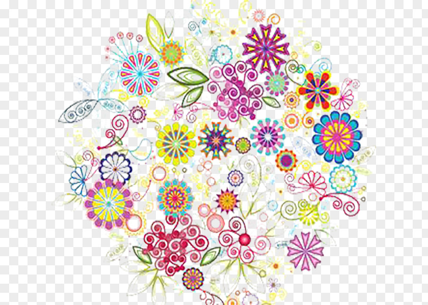 Even A Ball Of Colorful Flowers Flower PNG