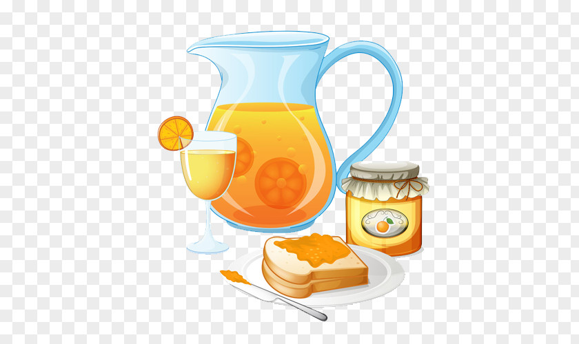 Rich Breakfast Juice Illustration PNG