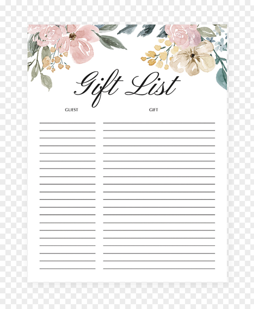 Gift Baby Shower Registry Paper Boho-chic PNG