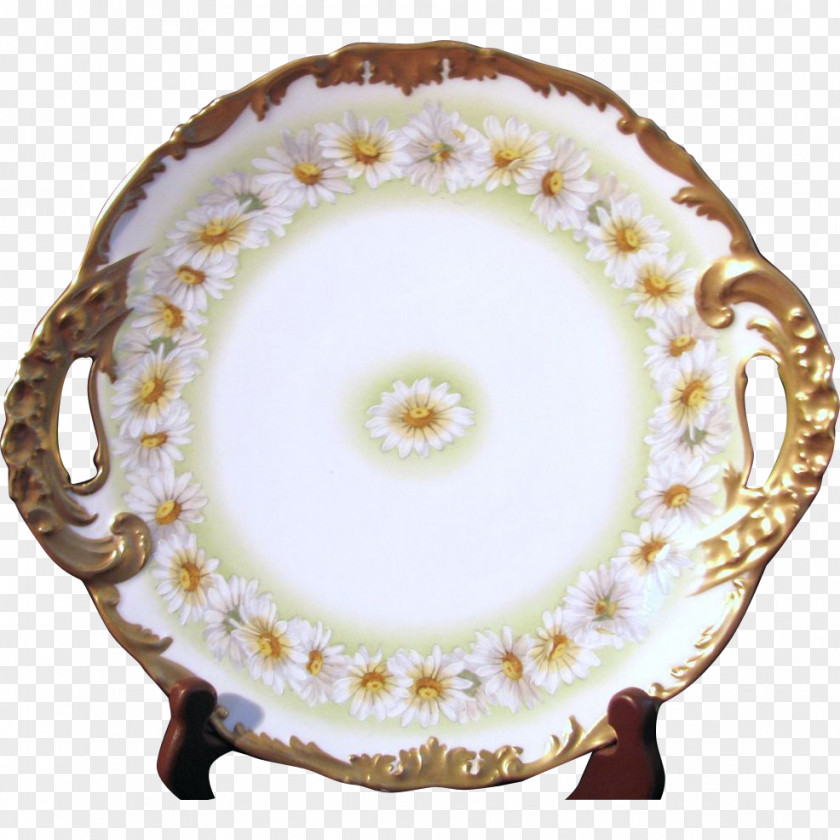 Hand-painted Daisy Tableware Platter Saucer Ceramic Plate PNG