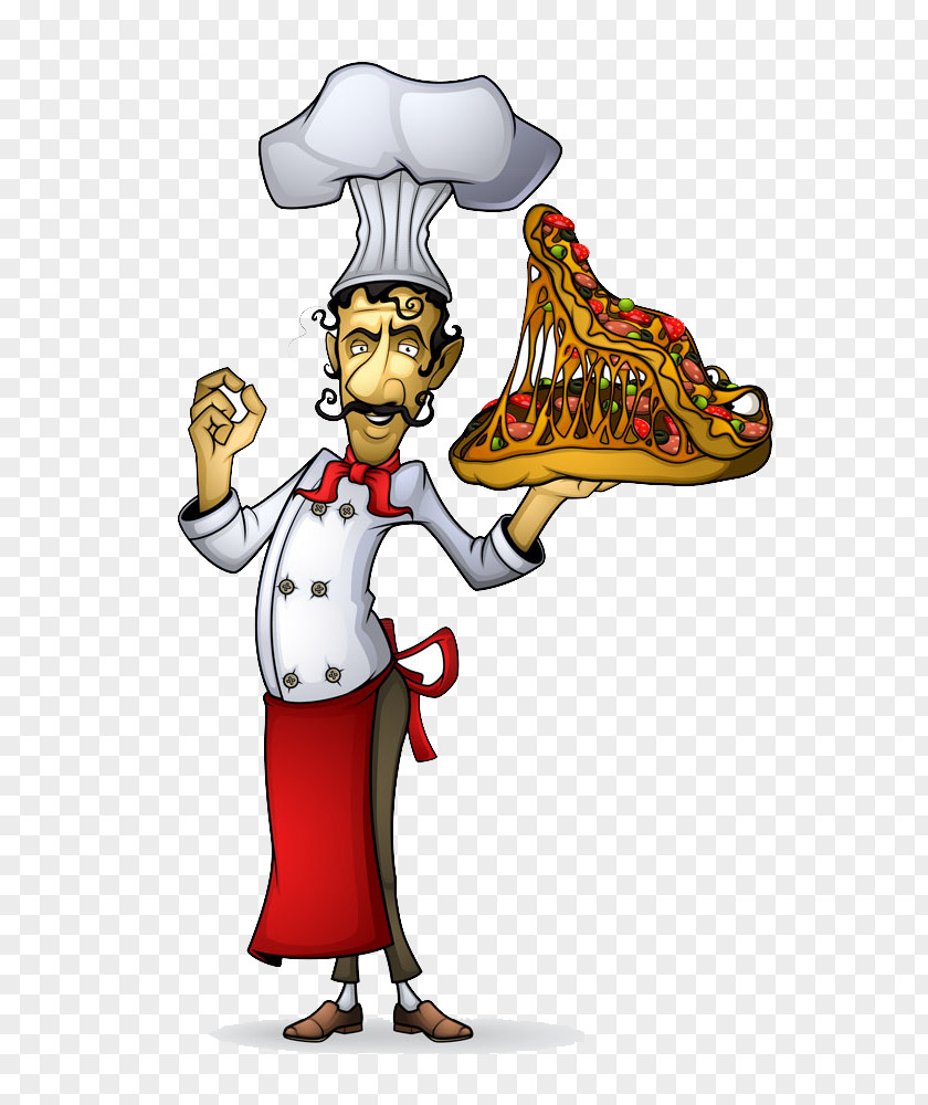 Pizza Italian Cuisine Cook Chef Illustration PNG