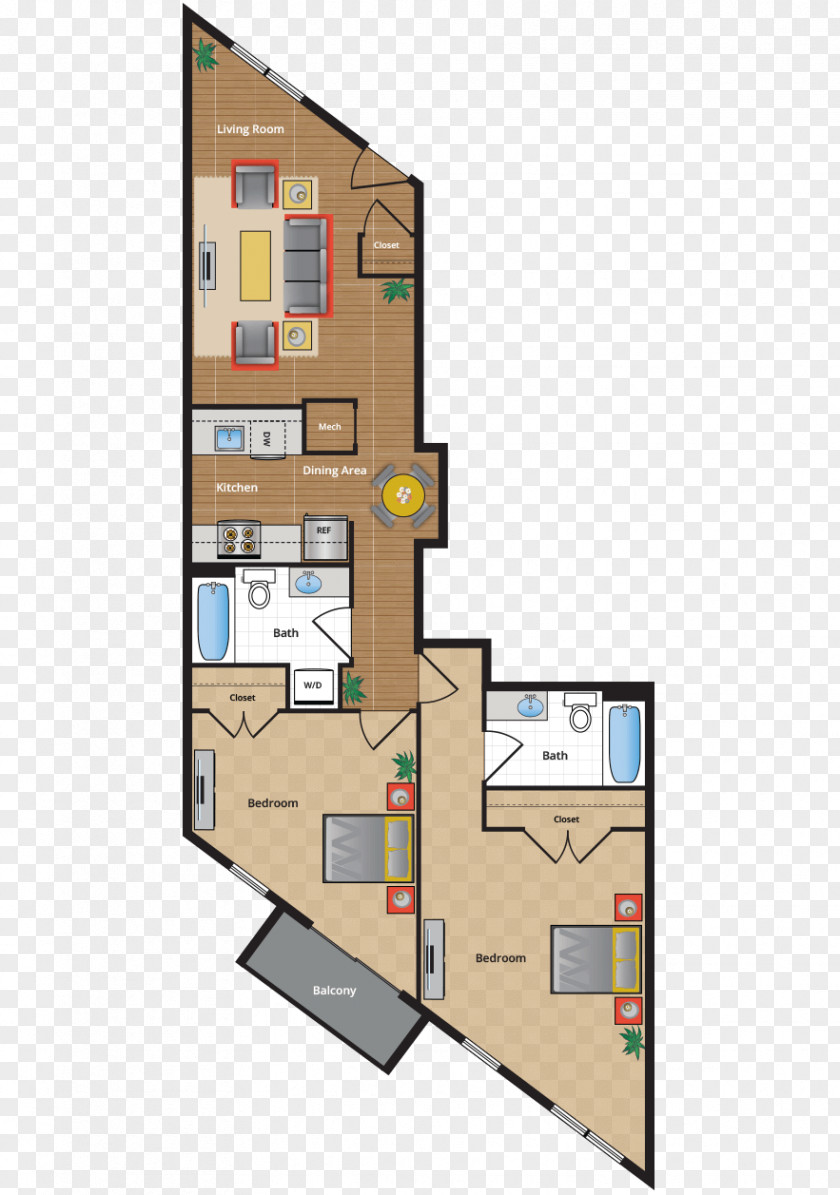 Apartment Floor Plan Bedroom Storey PNG
