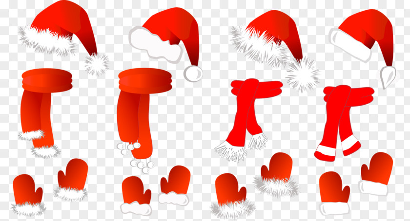 Christmas Hats Santa Claus Hat Scarf Clip Art PNG