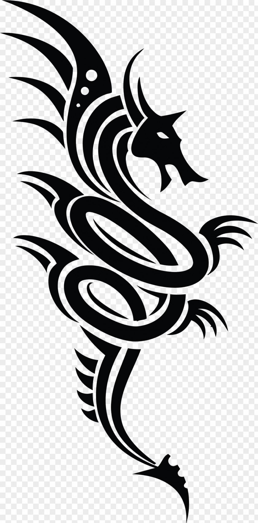 Tribal Dragon Symbol Legendary Creature Clip Art PNG