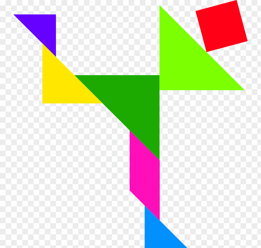 Floating Geometry Tangram Jigsaw Puzzles Clip Art PNG