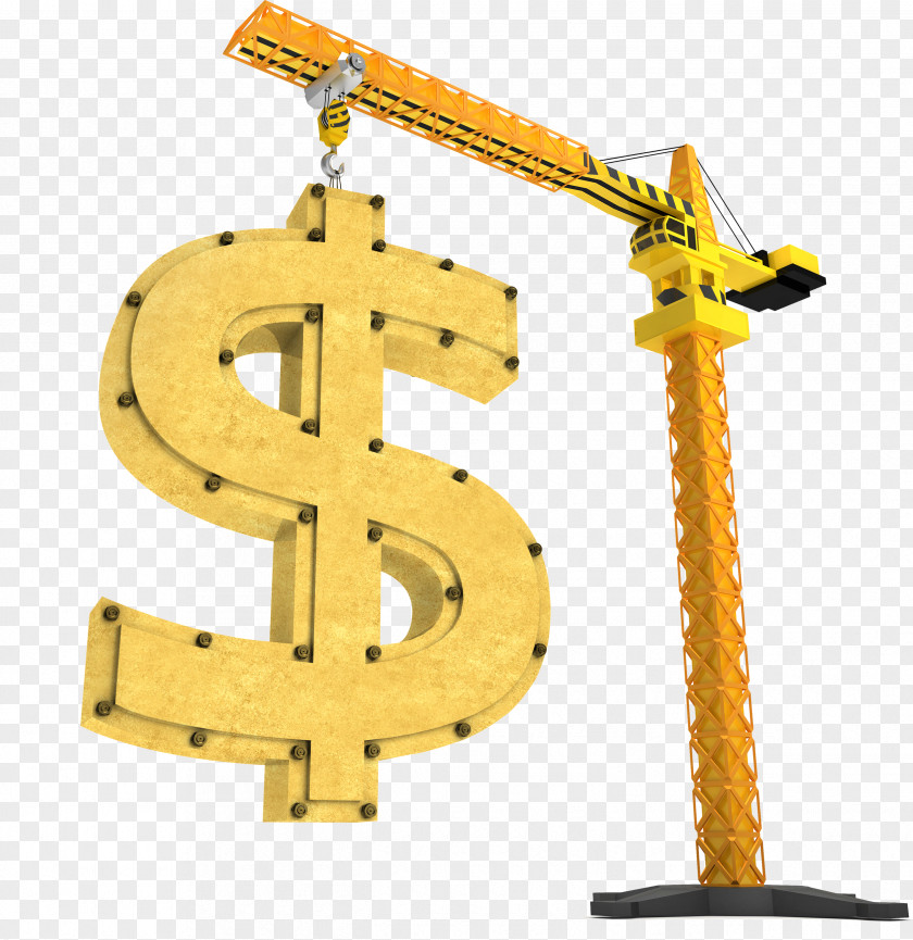 Free HD Crane To Pull The Material Dollar Investor Stock Equity Sign PNG