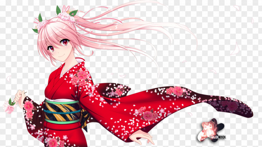 Hatsune Miku Ai Enma Kimono Sakura Cherry Blossom PNG