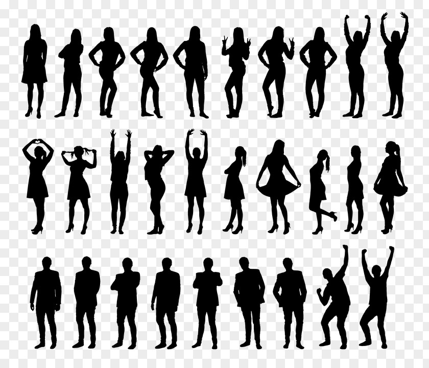 Ludzie Silhouette Clip Art PNG