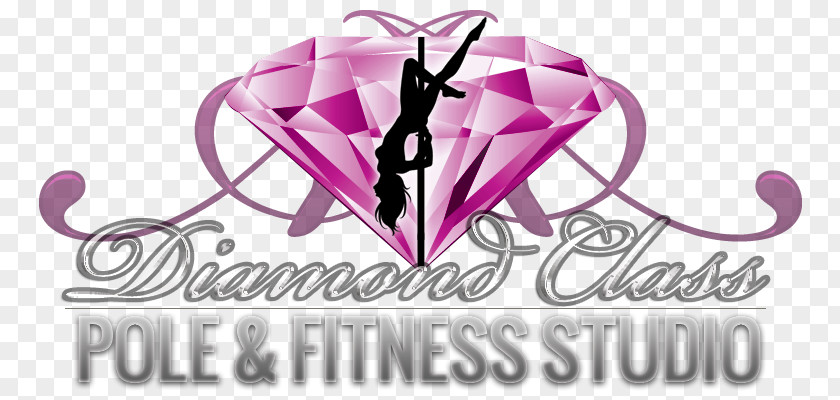 Pole Dancer Logo Diamond Class Dance And Fitness Studio Hobart PNG