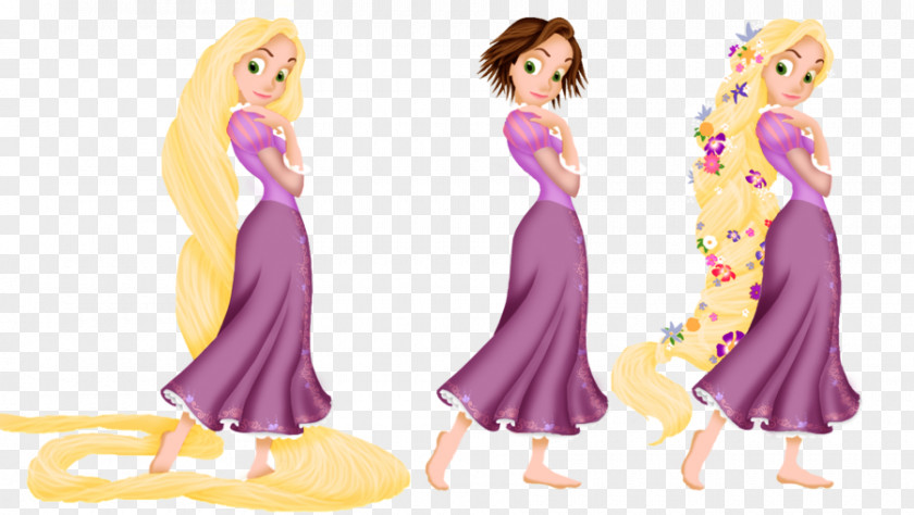 Rapunzel Hair Braid Fiction Purple PNG