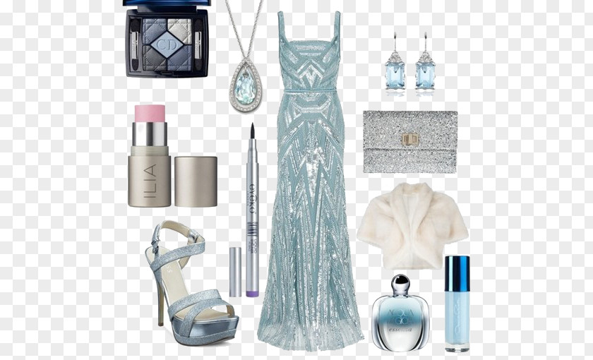 Blue Goddess Dress Clothing Fashion Shoe PNG