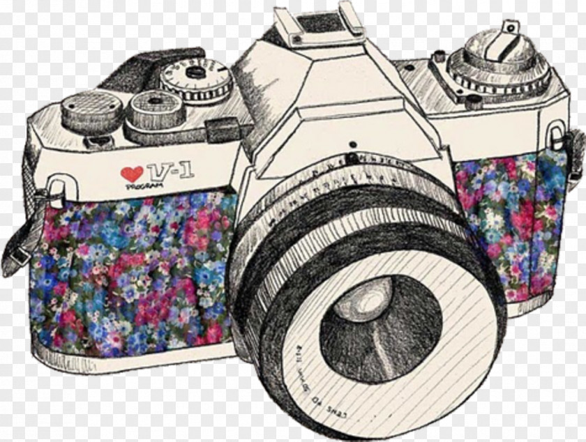 Camera Drawing Canon AE-1 Digital SLR Photography PNG