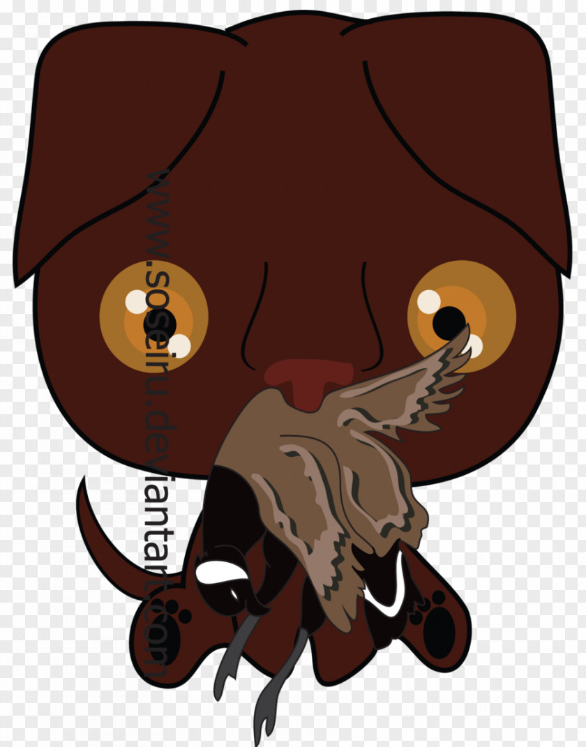 Chocolate Labrador Carnivora Character Clip Art PNG