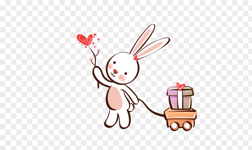 Gift Cartoon Rabbit Cuteness PNG