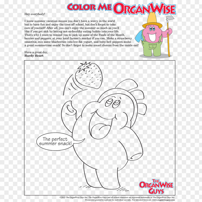 Child Coloring Book Healthy Diet The OrganWise Guys PNG