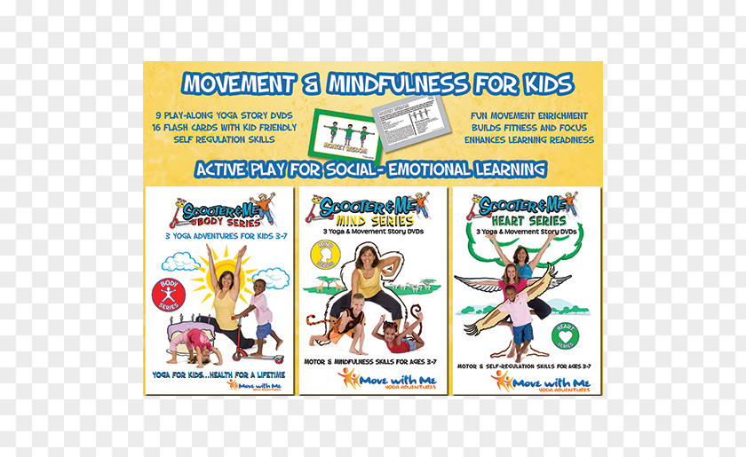 Child Exercise Mindfulness Bundle Flashcard DVD Card PNG