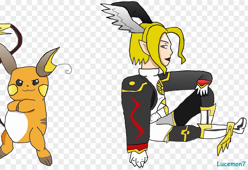 Digimon Lucemon Akari Hinomoto Pikachu Hawkmon PNG